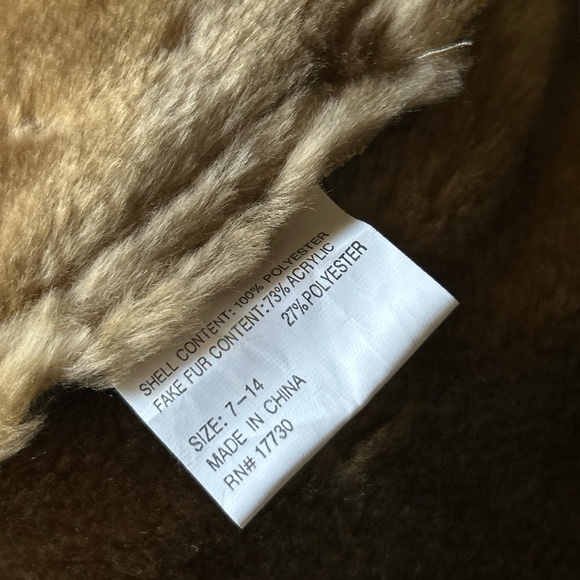 Shearling Bucket Hat Tan Faux Fur Lined Wear as Bucket or Beanie NWOT main image 4
